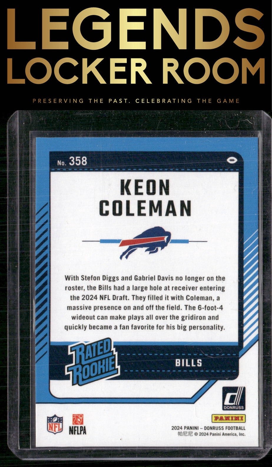 2024 Donruss #358 Keon Coleman Press Proof Red