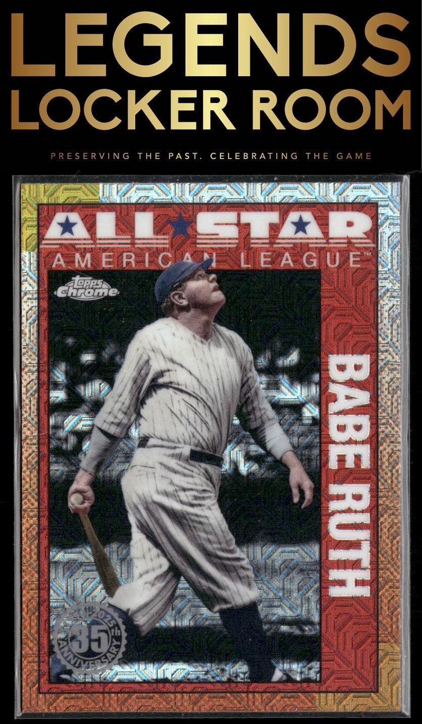 2025 Topps Babe Ruth 1990 Topps Baseball 35th Chrome All-Stars Mojo