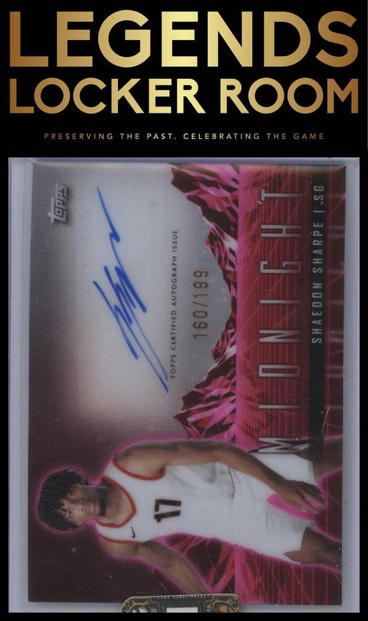 2023-24 Topps Midnight #HS-SS Shaedon Sharpe Horizon Signatures Twilight #/199