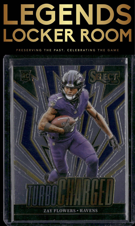 2023 Panini Select #TUR-ZFL Zay Flowers Turbocharged