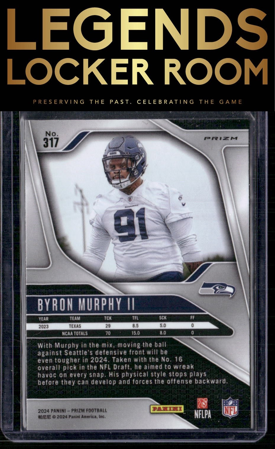 2024 Panini Prizm #317 Byron Murphy II Silver