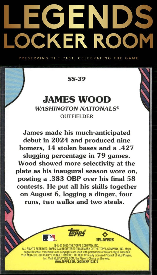 2025 Topps #SS-39 James Wood Summer Superstars