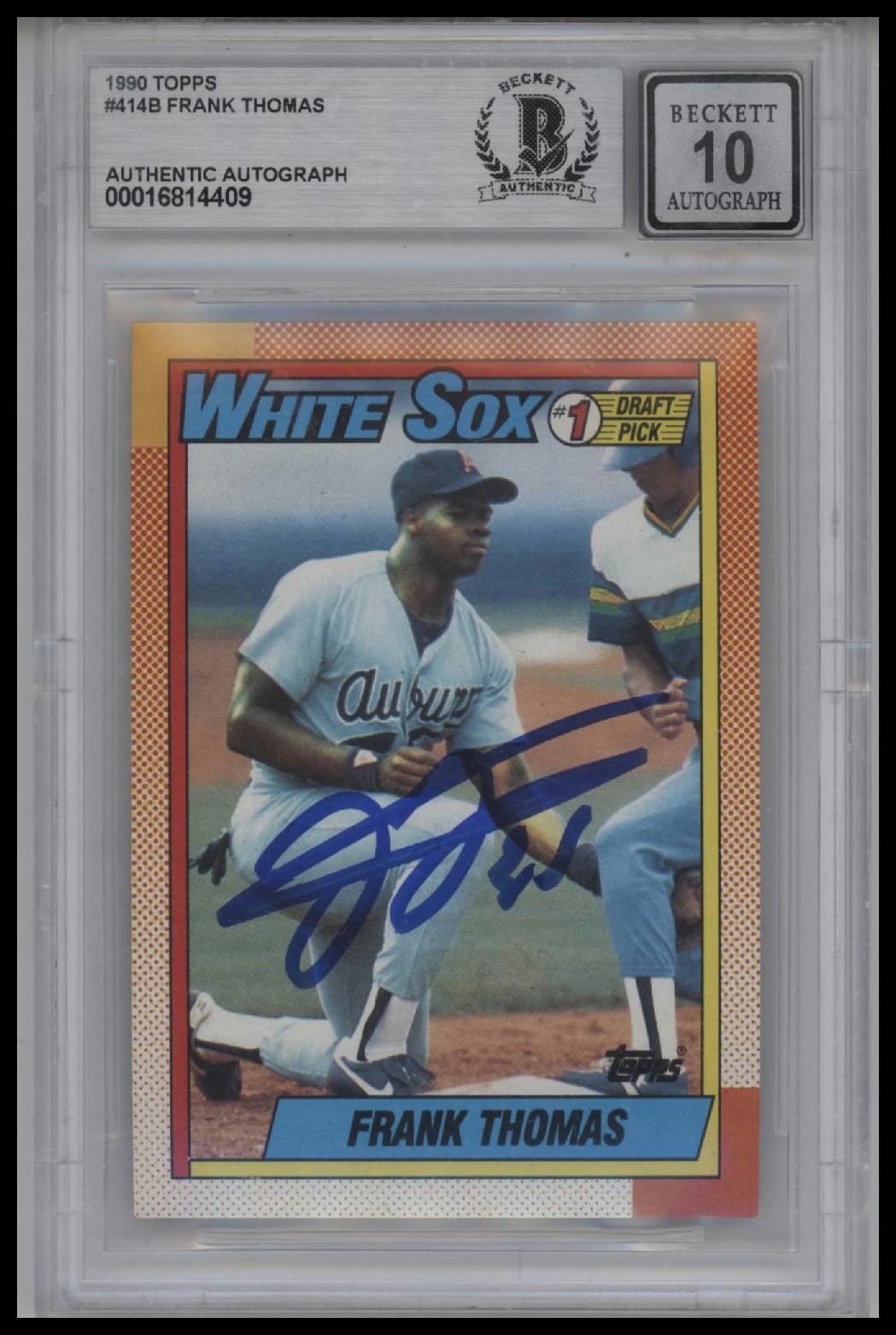 1990 Topps #414B Frank Thomas RC BGS 10