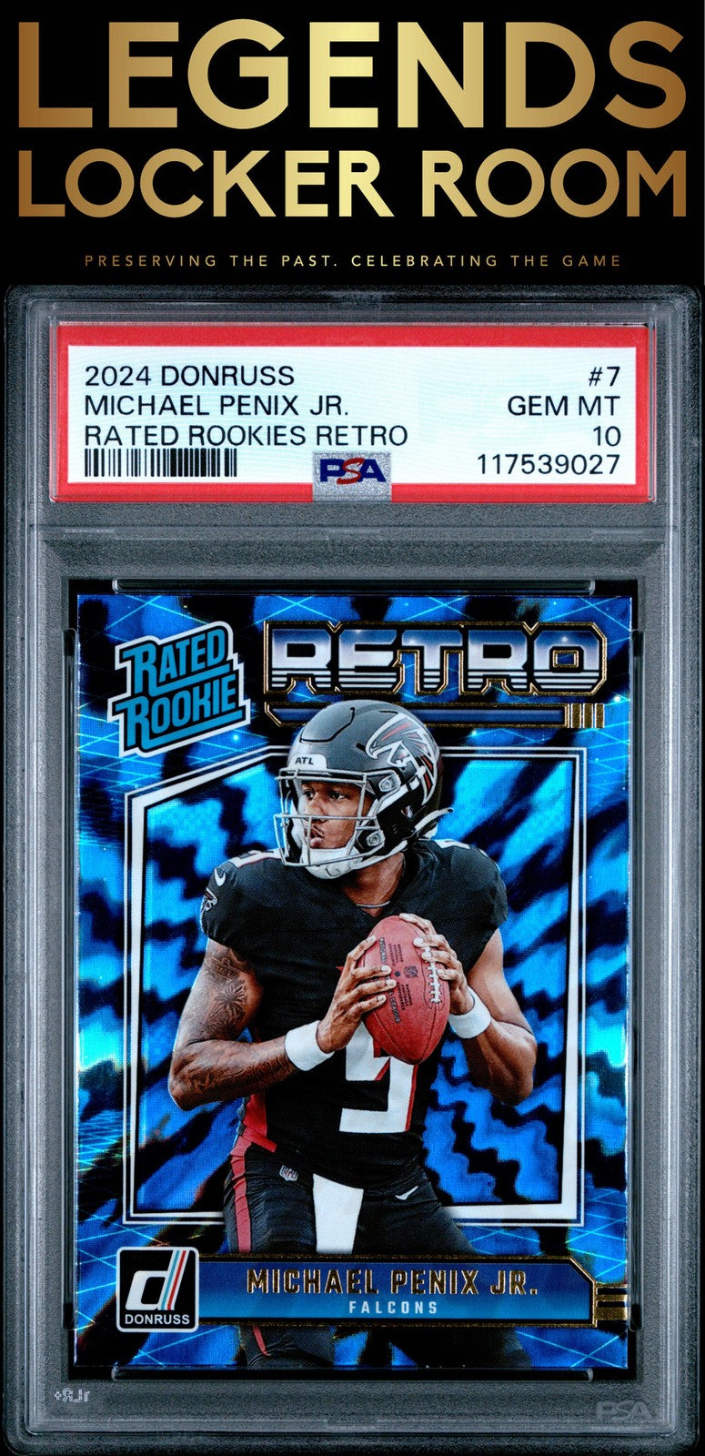 2024 Panini Donruss Rated Rookies Retro #7 Michael Penix Jr. PSA 10