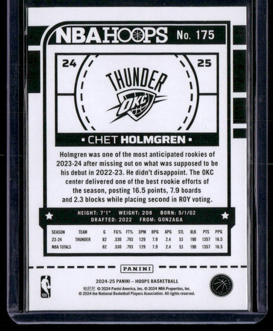 2024-25 Hoops #175 Chet Holmgren