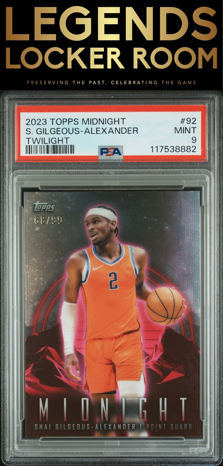 2023 Topps Midnight #92 S. Gilgeous-Alexander Twilight PSA 9