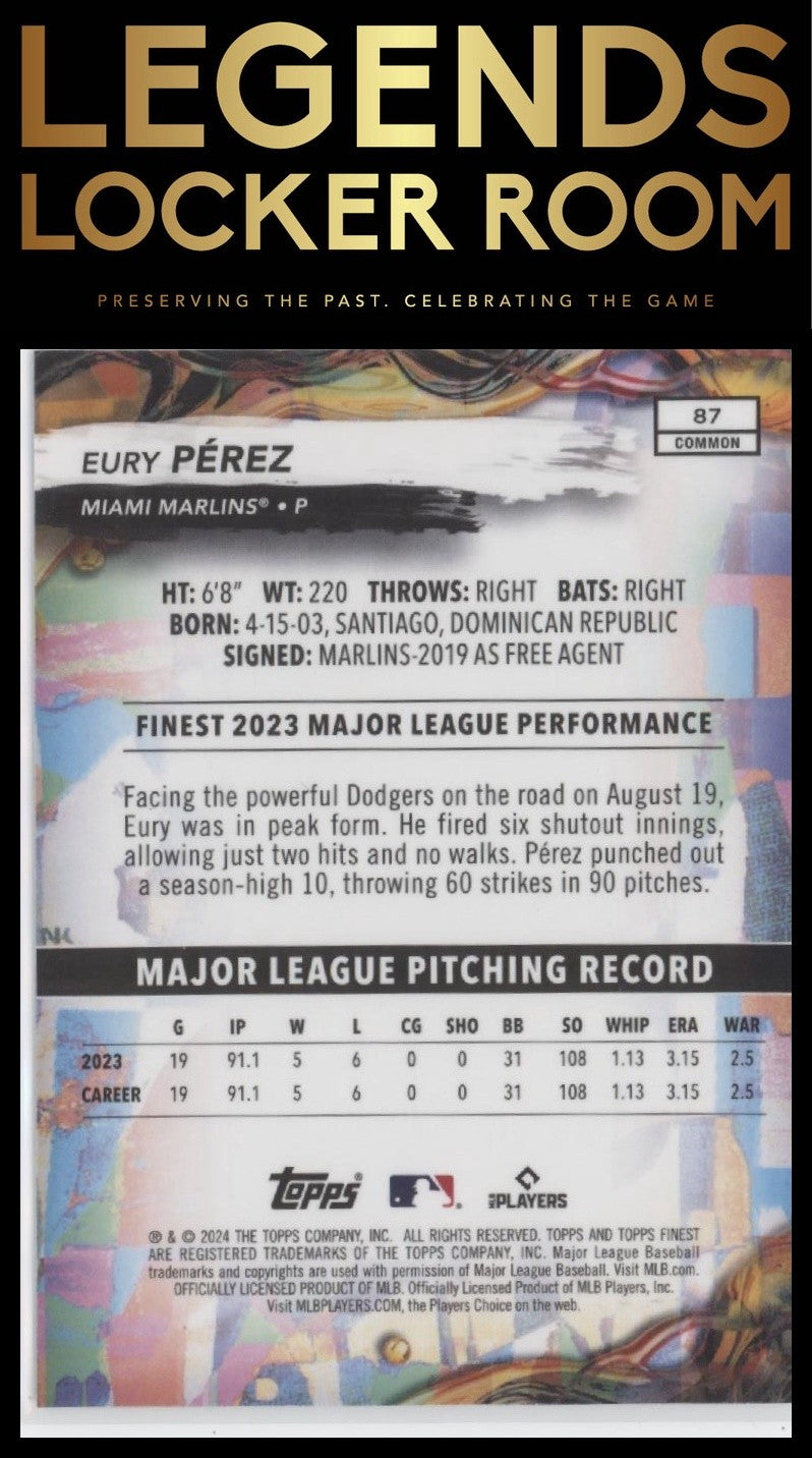 2024 Finest #87 Eury Pérez