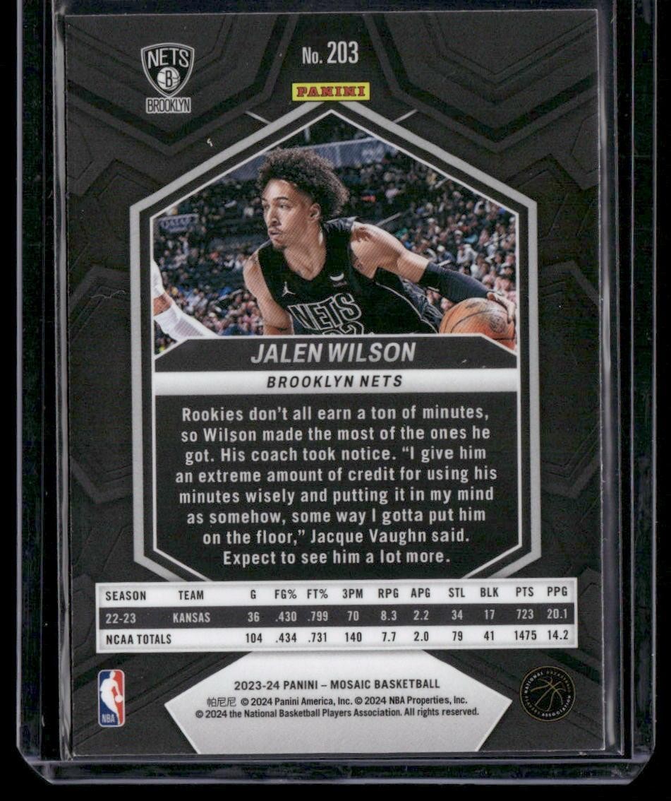 2023-24 Panini Mosaic #203 Jalen Wilson