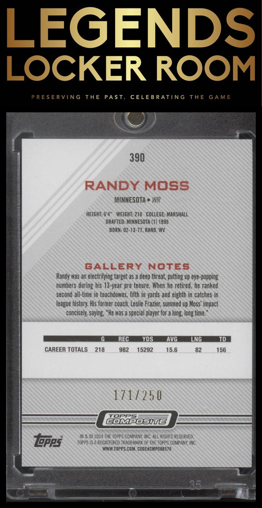 2023 Topps Composite Randy Moss Heritage/Gallery Green Rainbow Foilboard /250