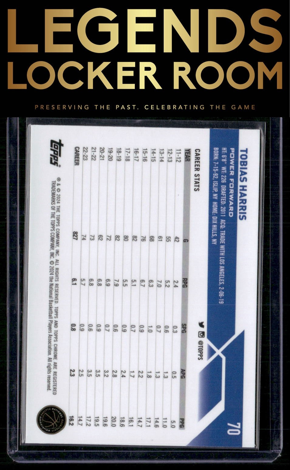 2023-24 Topps Chrome Sapphire Edition #70 Tobias Harris