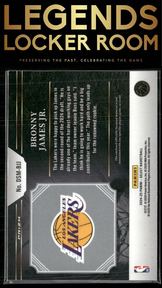 2024-25 Panini Select #DSM-BJJ Bronny James Jr. Draft Selections Memorabilia