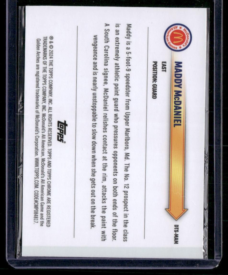 2024 Topps Chrome McDonald's All-American Maddy McDaniel Drive Thru Service