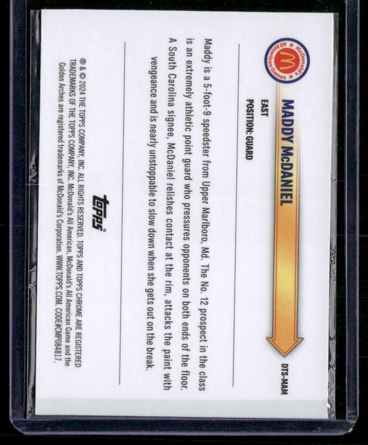 2024 Topps Chrome McDonald's All-American Maddy McDaniel Drive Thru Service