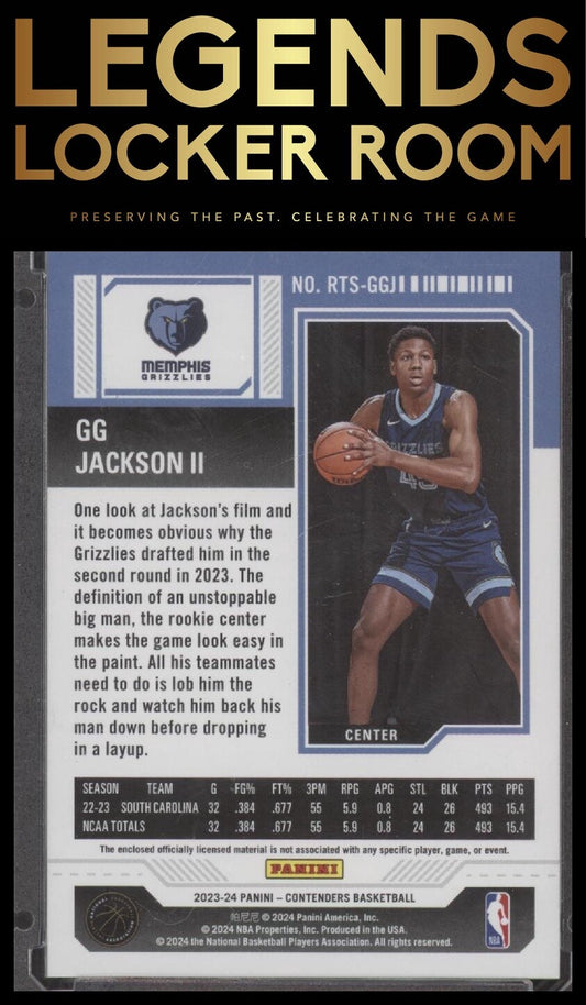 2023-24 Panini Contenders GG Jackson II Rookie Ticket Swatches