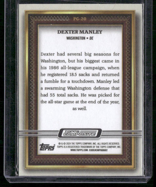 2023 Topps Composite #PG-20 Dexter Manley Portrait Gallery