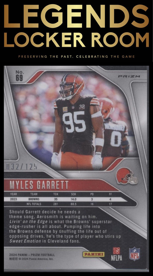 2024 Panini Prizm #69 Myles Garrett Purple #/125