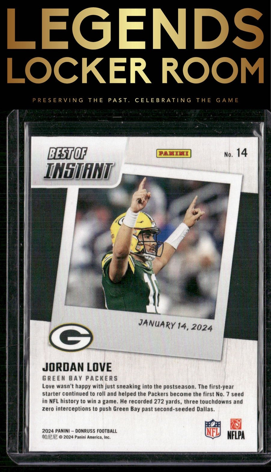 2024 Donruss #14 Jordan Love Best of Panini Instant
