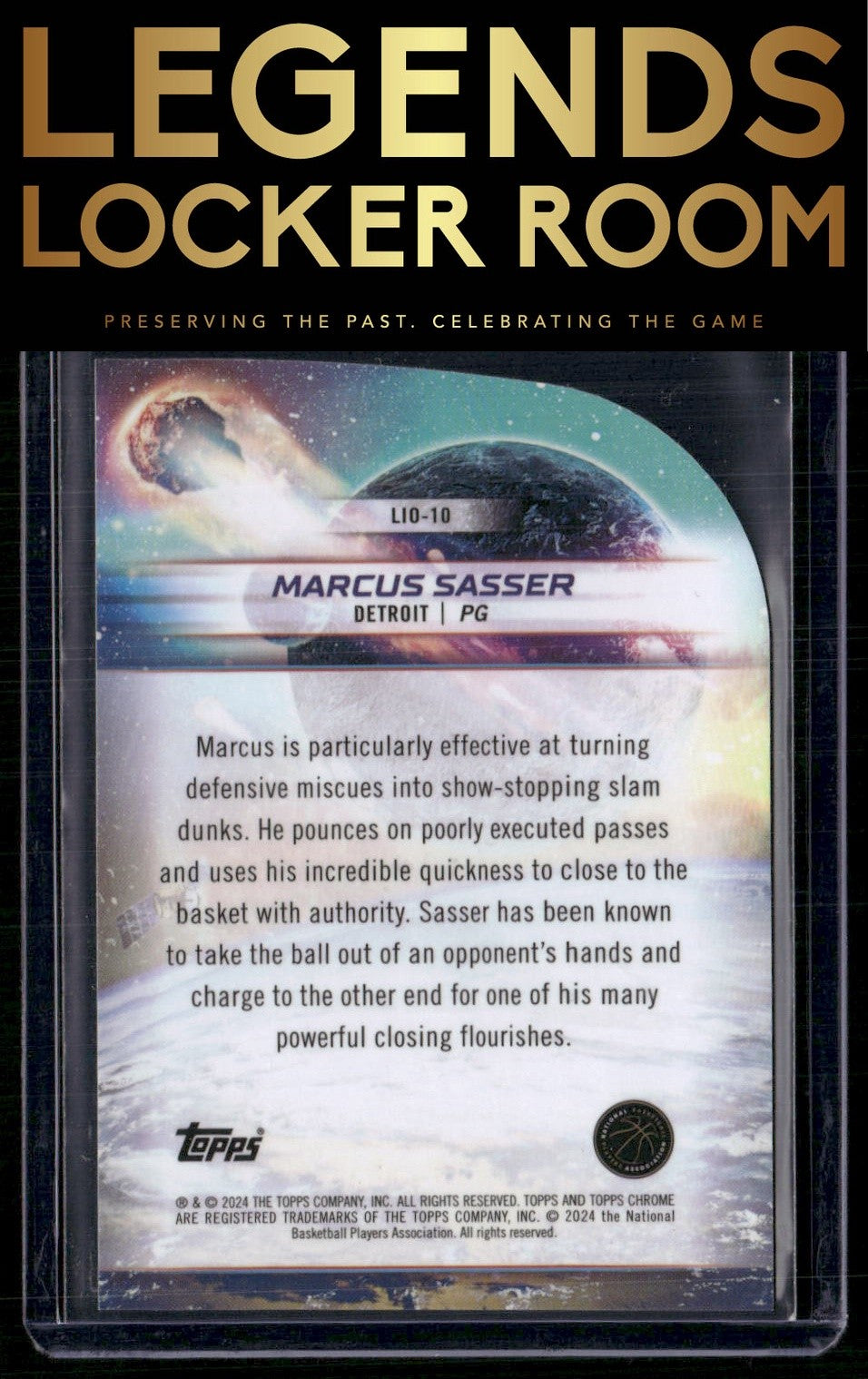 2023-24 Topps Chrome Cosmic #LIO-10 Marcus Sasser Launched Into Orbit
