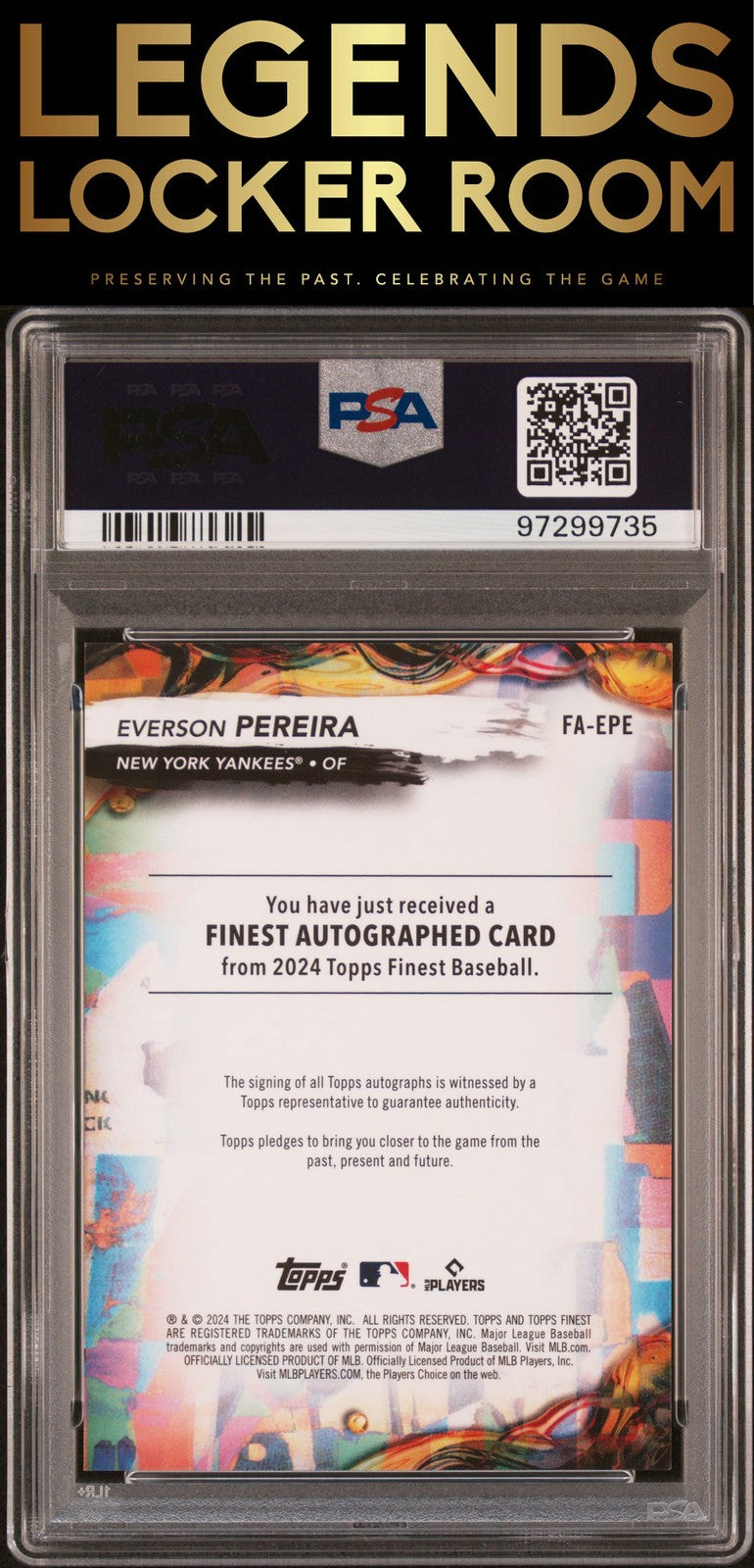 2024 Topps Finest Finest Autographs #FAEPE Everson Pereira PSA 10