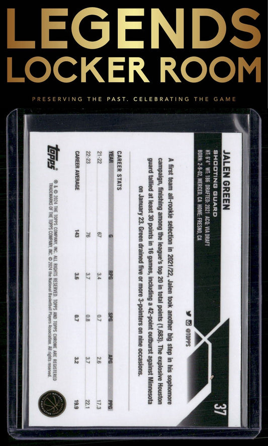 2023-24 Topps Chrome Sapphire #37 Jalen Green