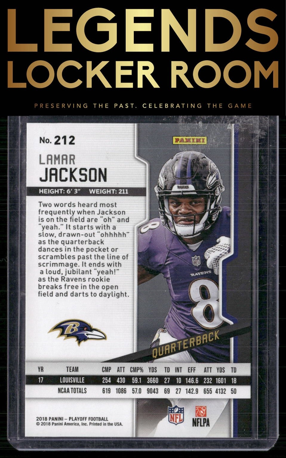 2018 Panini Playoff #212 Lamar Jackson Kickoff