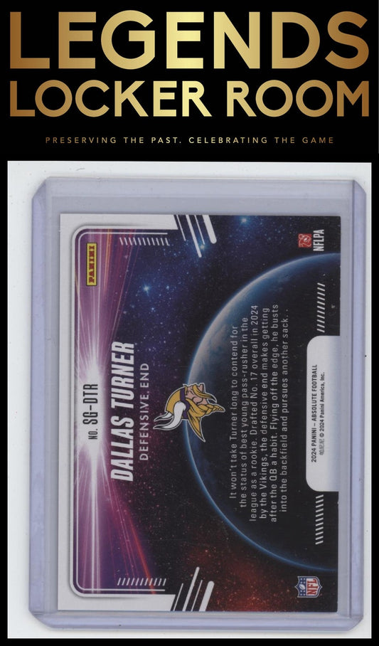 2024 Panini Absolute #SG-DTR Dallas Turner Star Gazing Red Spectrum #/150