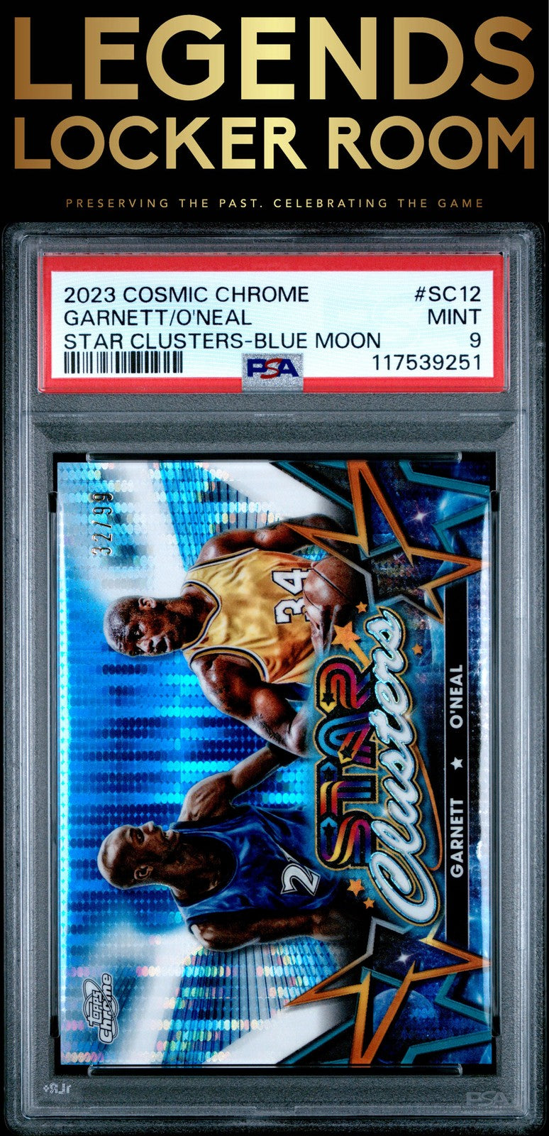 2023 Topps Cosmic Chrome Star Clusters Garnett/O'Neal /99 PSA 9