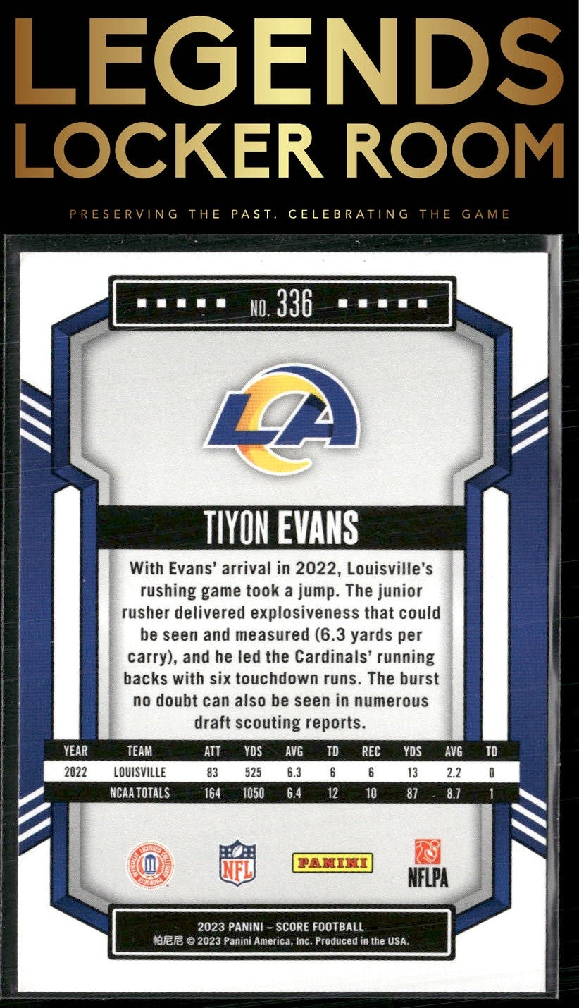 2023 Score #336 Tiyon Evans