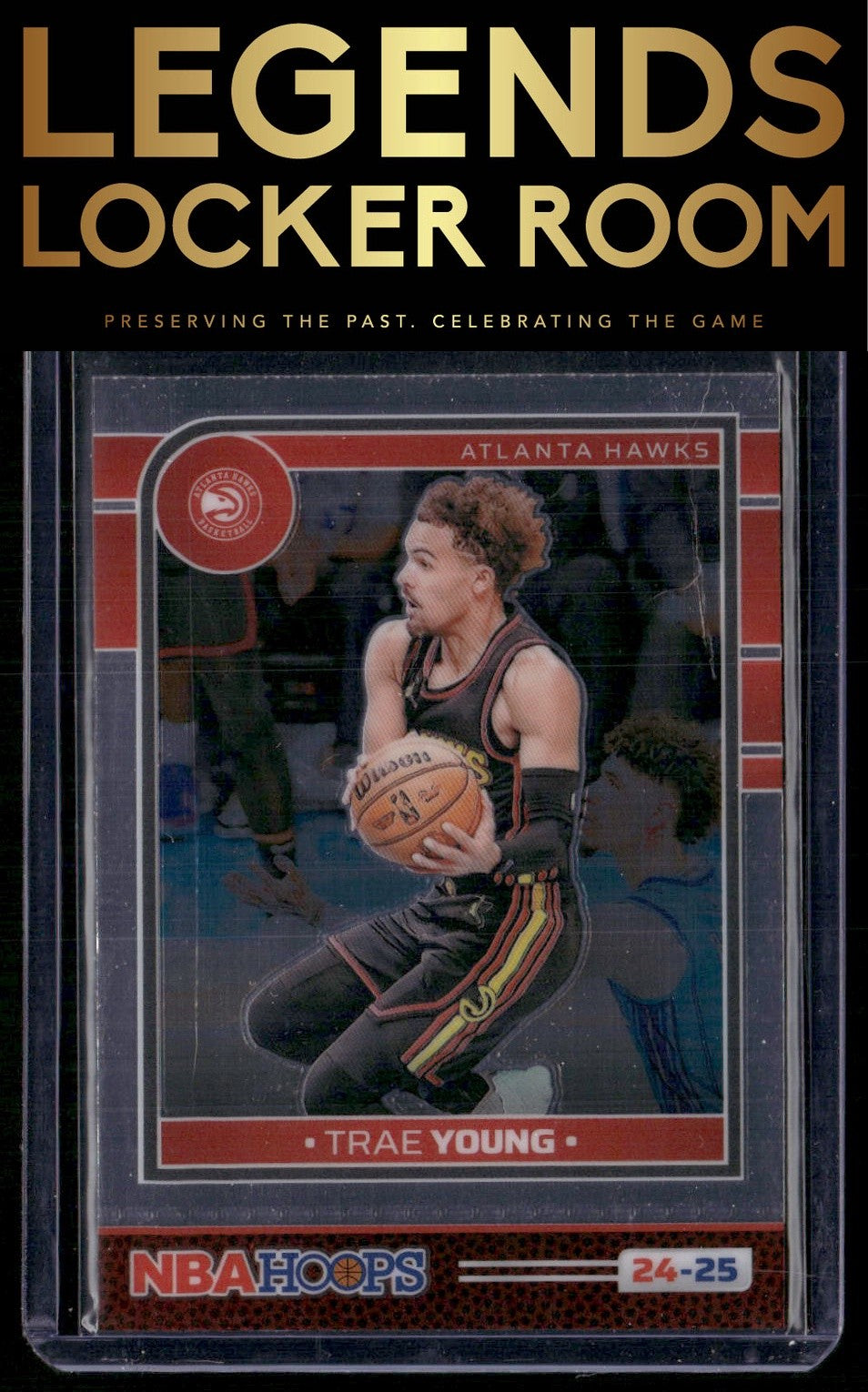 2024-25 Hoops #85 Trae Young Premium Prizms Silver