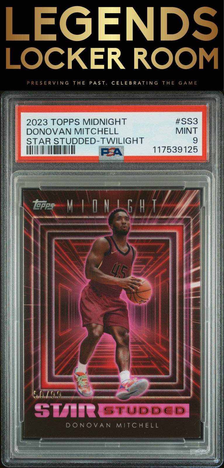 2023 Topps Midnight Star Studded Donovan Mitchell Twilight PSA 9