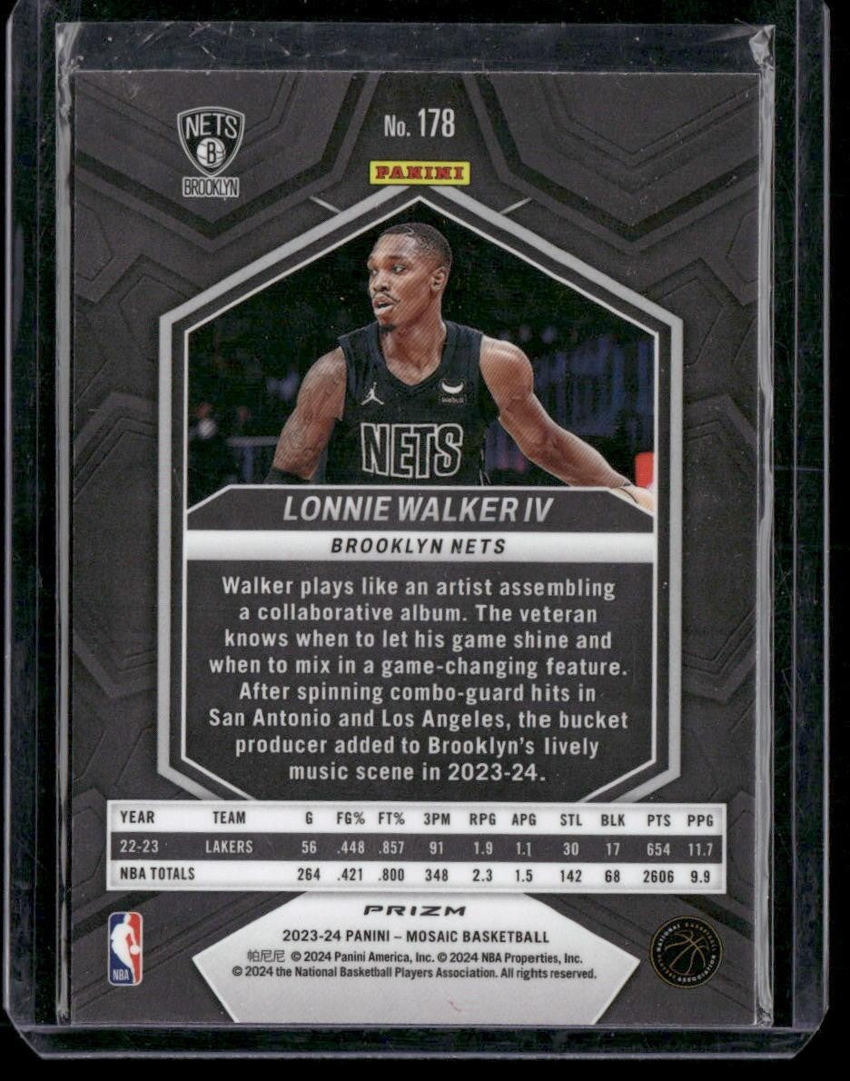 2023-24 Panini Mosaic #178 Lonnie Walker IV Mosaic