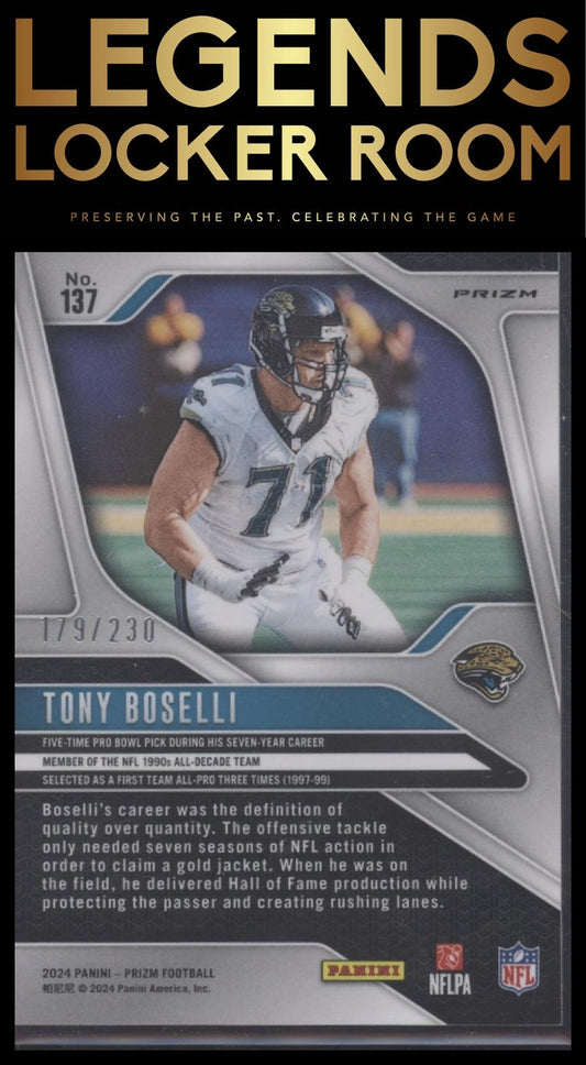 2024 Panini Prizm #137 Tony Boselli Blue Wave #/230