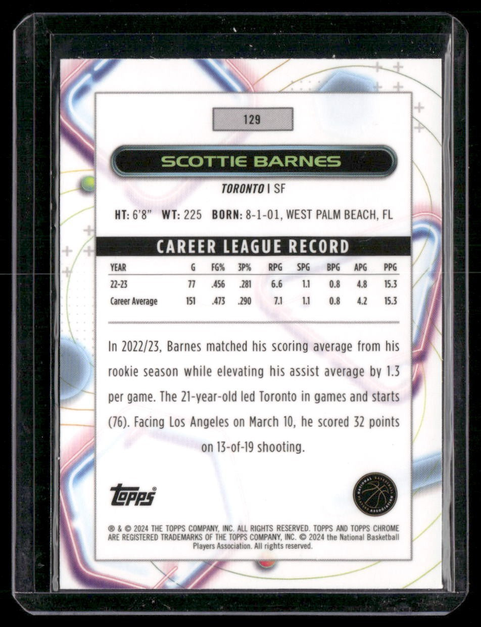 2023-24 Topps Chrome Cosmic #129 Scottie Barnes