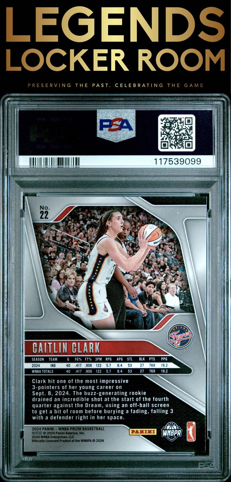 2024 Panini Prizm Wnba #22 Caitlin Clark PSA 10