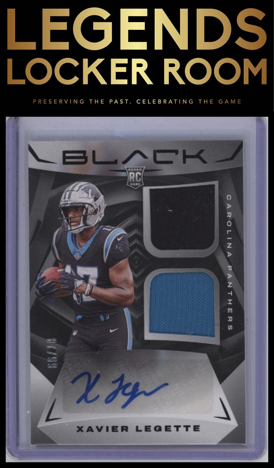 2024 Panini Black #RSM-9 Xavier Legette Rookie Signature Materials #/99