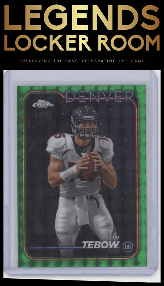 2024 Topps Chrome #66 Tim Tebow Green Geometric Refractor #/99