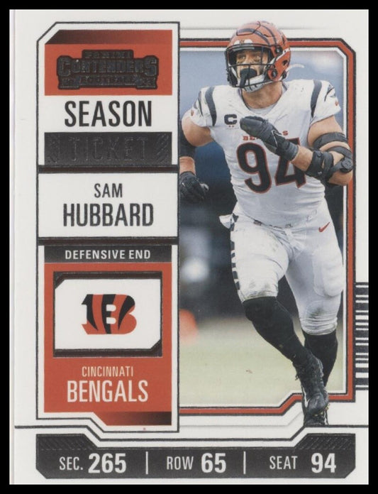 2023 Panini Contenders #23 Sam Hubbard Season Ticket Retail