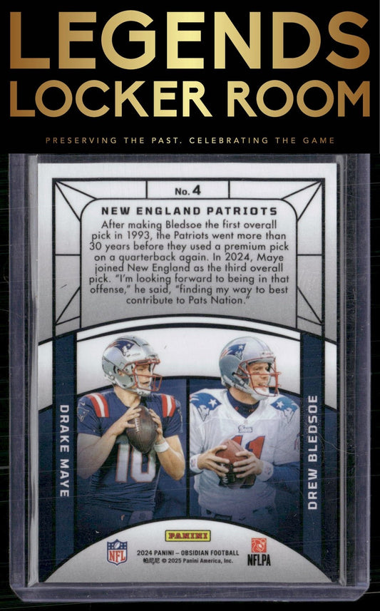 2024 Panini Obsidian #4 Drake Maye / Drew Bledsoe Eclipsing Legends