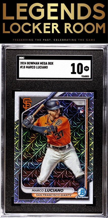 2024 Bowman Mega Box #18 Marco Luciano SGC 10
