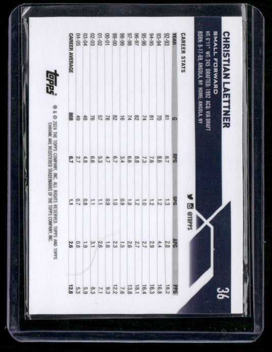 2023-24 Topps Chrome #36 Christian Laettner