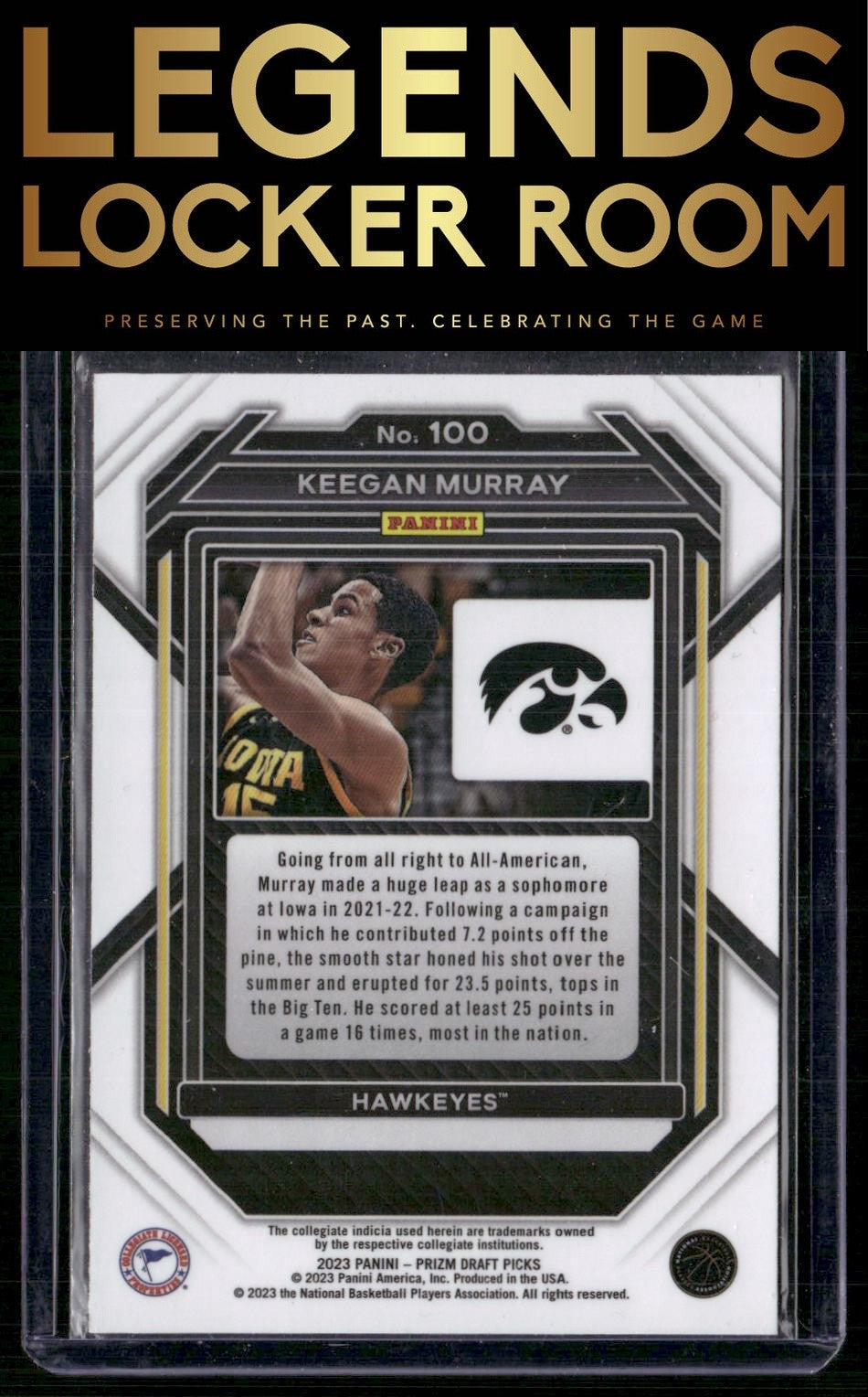 2023 Panini Prizm Draft Picks #100 Keegan Murray