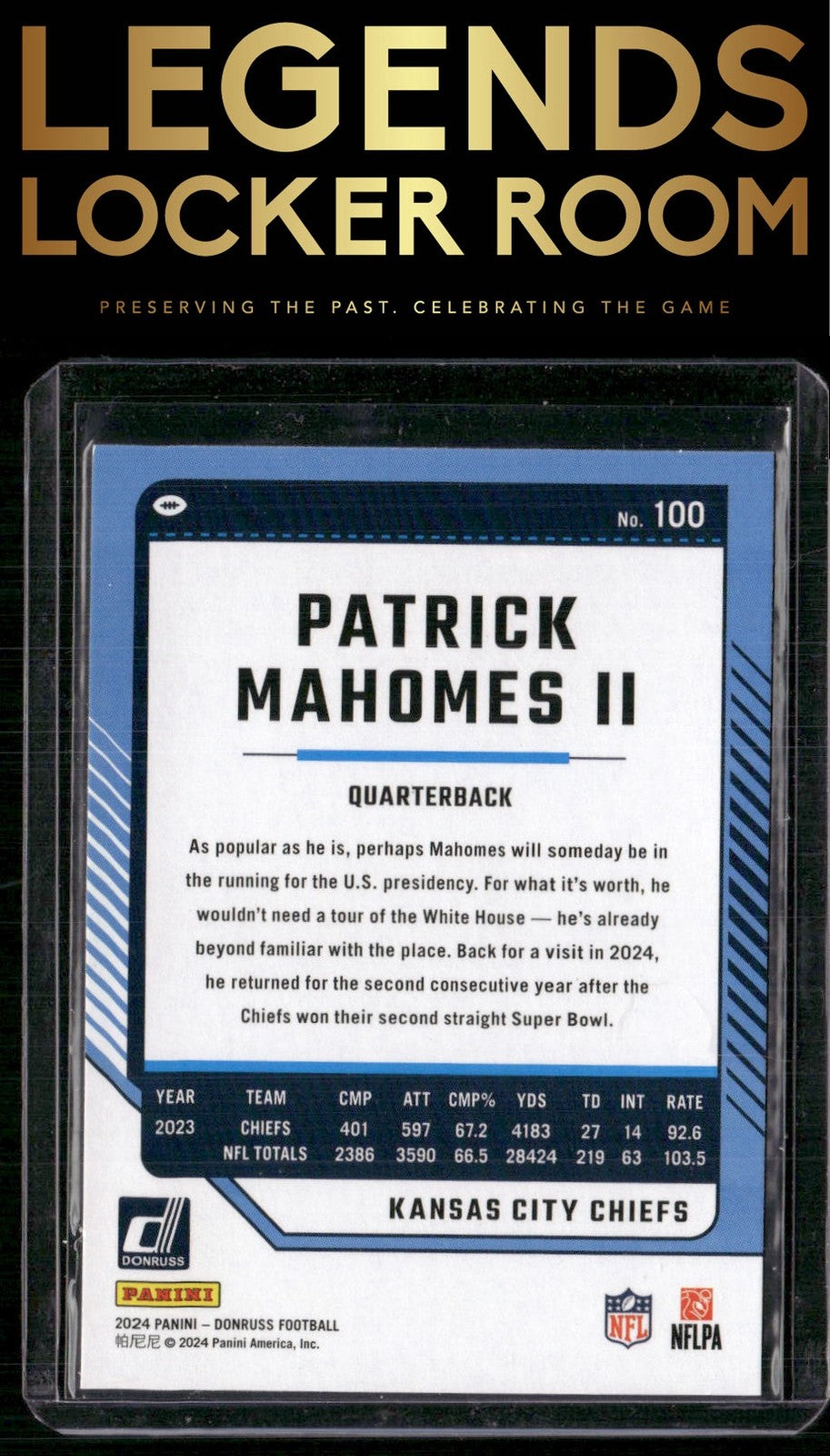 2024 Donruss #100 Patrick Mahomes II
