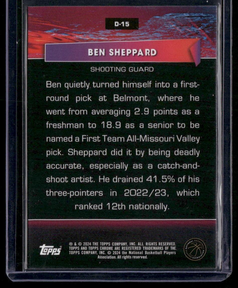2023-24 Topps Chrome #D-15 Ben Sheppard Destiny