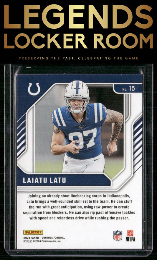 2024 Donruss #15 Laiatu Latu The Elite Series Rookies
