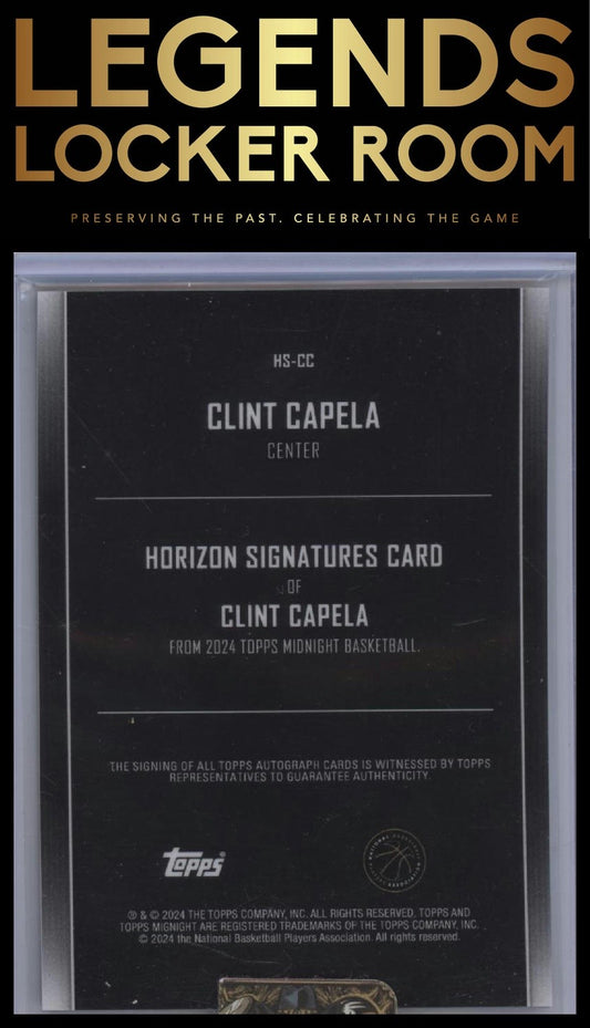 2023-24 Topps Midnight #HS-CC Clint Capela Horizon Signatures Dusk #/75
