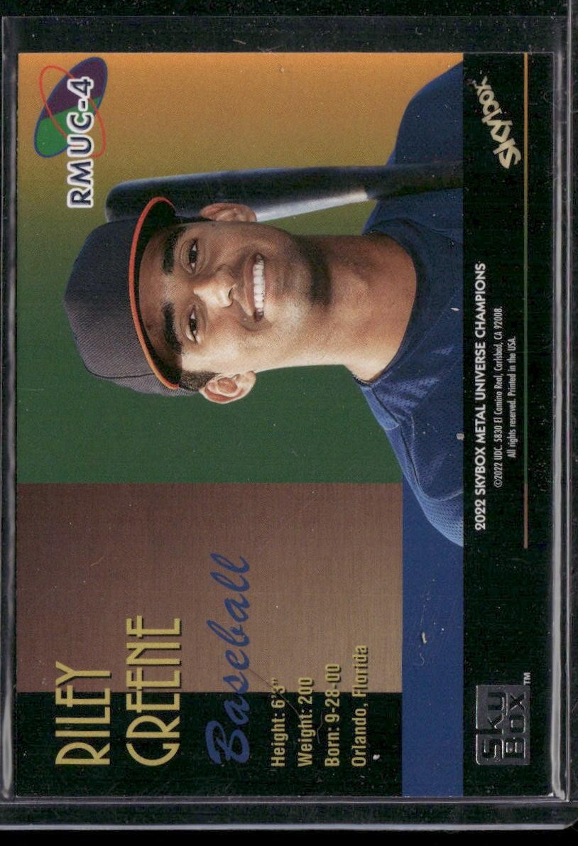 2022 SkyBox Metal Universe Champions Riley Greene 1997-98 Retro