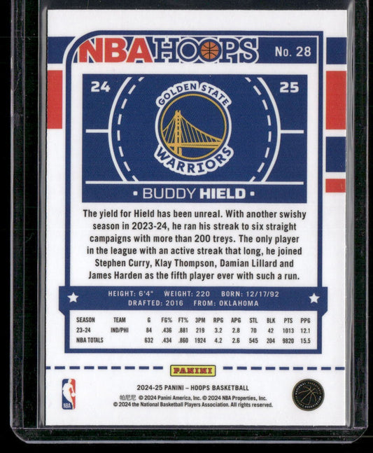 2024-25 Hoops #28 Buddy Hield Premium Prizms Silver