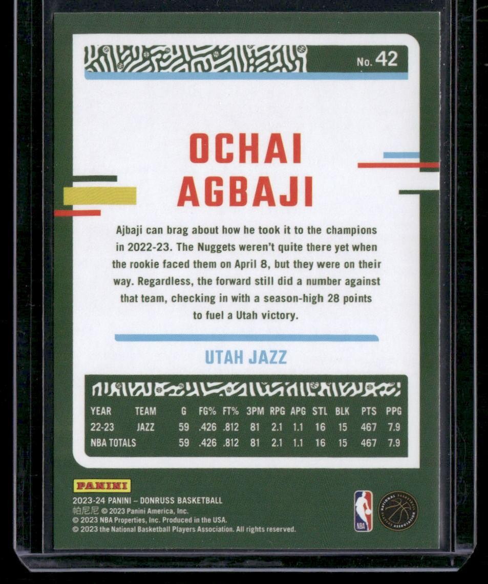 2023-24 Donruss #42 Ochai Agbaji
