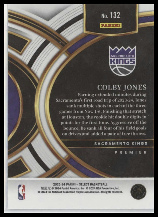 2023-24 Panini Select #132 Colby Jones Blue (Retail Base)