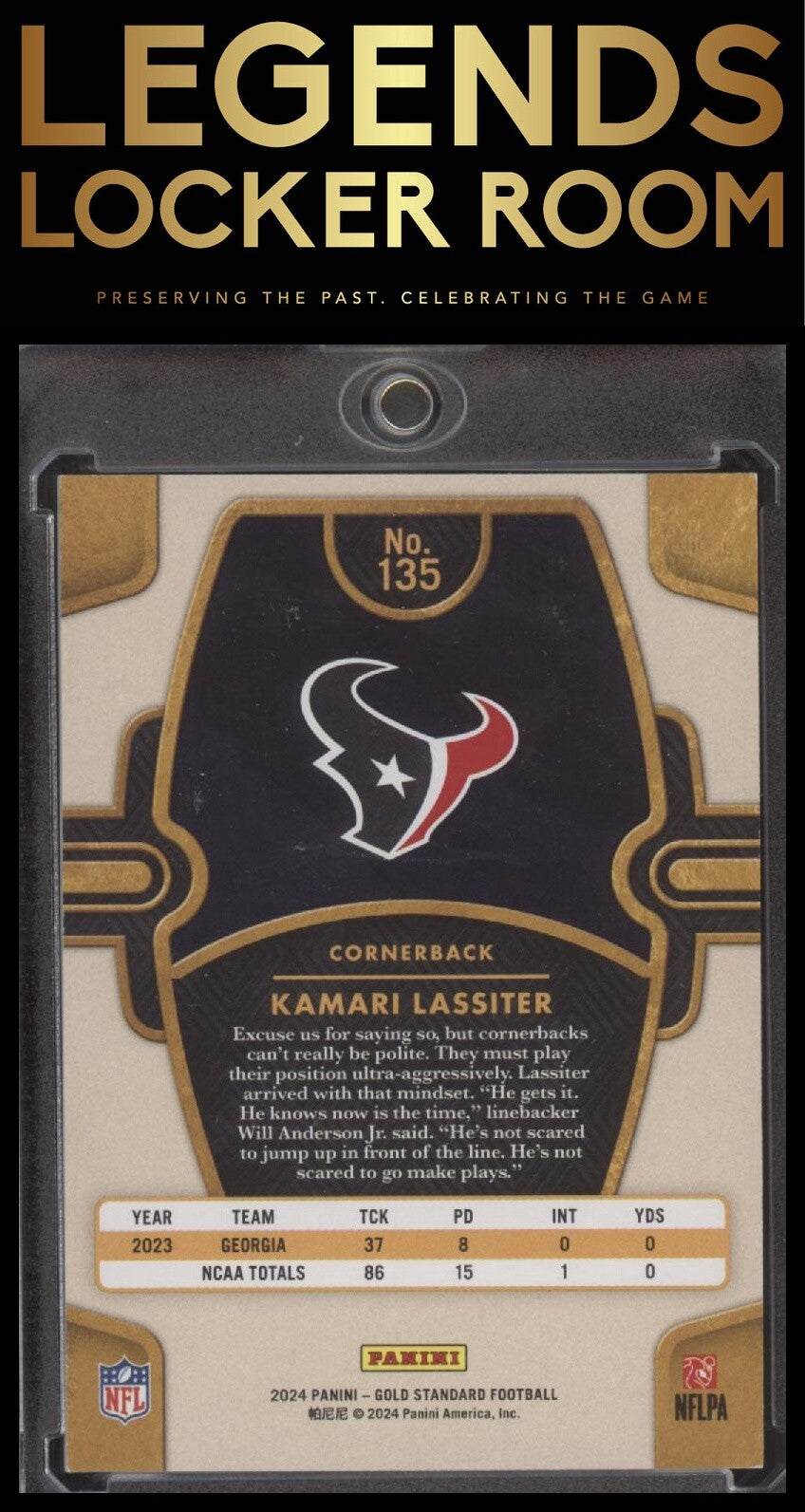2024 Panini Gold Standard #135 Kamari Lassiter #/99